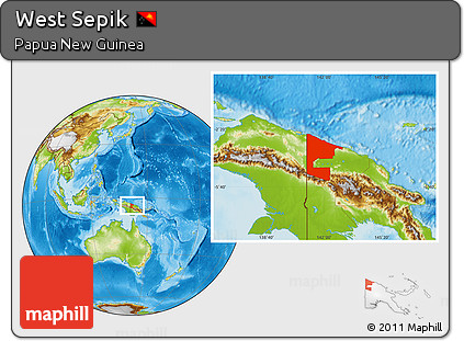 Physical Location Map of West Sepik