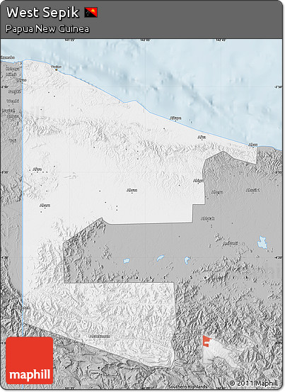 Gray Map of West Sepik