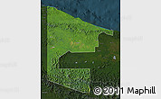 Satellite Map of West Sepik, darken