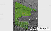 Satellite Map of West Sepik, desaturated