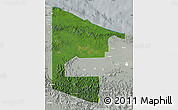 Satellite Map of West Sepik, lighten, semi-desaturated