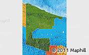 Satellite Map of West Sepik, political outside