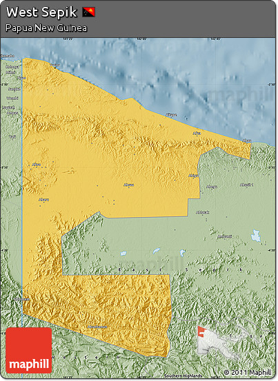 Savanna Style Map of West Sepik