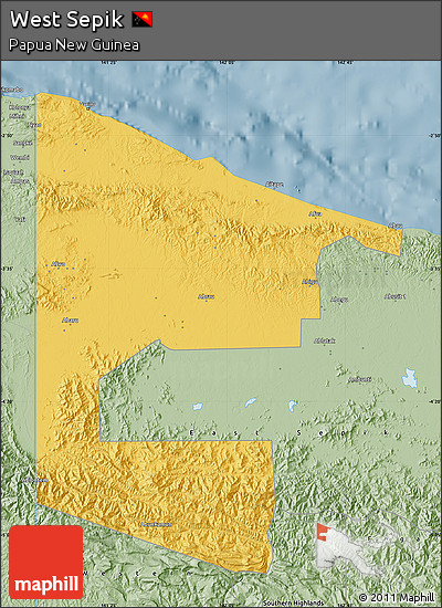 Savanna Style Map of West Sepik