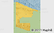 Savanna Style Map of West Sepik, single color outside