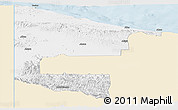 Classic Style Panoramic Map of West Sepik, single color outside