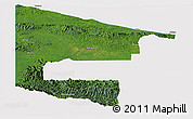 Satellite Panoramic Map of West Sepik, cropped outside
