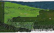 Satellite Panoramic Map of West Sepik, darken