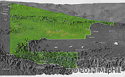 Satellite Panoramic Map of West Sepik, desaturated
