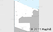 Gray Simple Map of West Sepik, single color outside