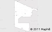 Silver Style Simple Map of West Sepik, cropped outside