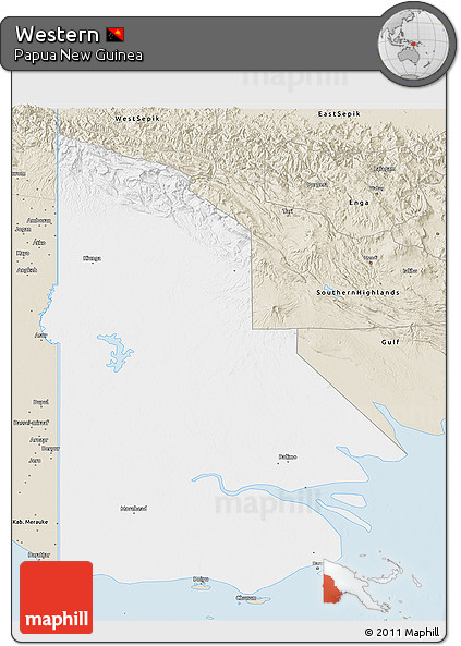 Classic Style 3D Map of Western
