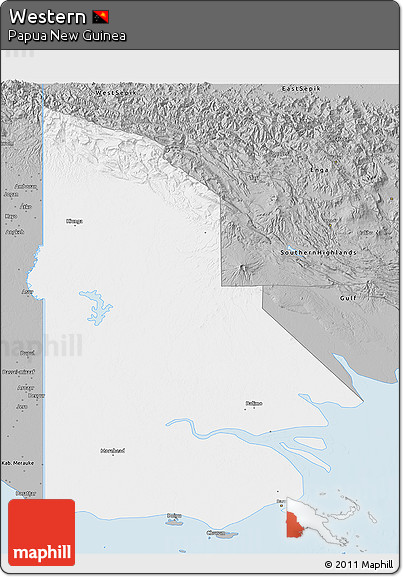 Gray 3D Map of Western