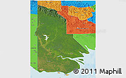 Satellite 3D Map of Western, political outside