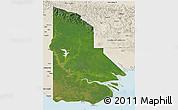 Satellite 3D Map of Western, shaded relief outside