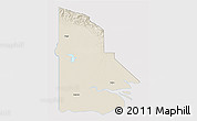 Shaded Relief 3D Map of Western, cropped outside
