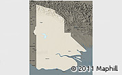 Shaded Relief 3D Map of Western, darken