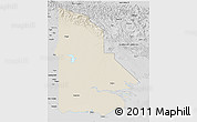 Shaded Relief 3D Map of Western, desaturated