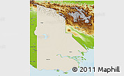 Shaded Relief 3D Map of Western, physical outside