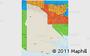 Shaded Relief 3D Map of Western, political outside