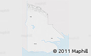 Silver Style 3D Map of Western, single color outside