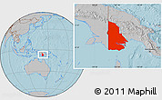 Gray Location Map of Western, hill shading