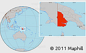 Gray Location Map of Western