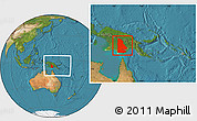 Satellite Location Map of Western, within the entire country