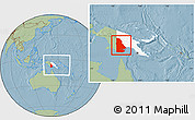 Savanna Style Location Map of Western, highlighted country, within the entire country, hill shading