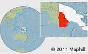 Savanna Style Location Map of Western, highlighted country, hill shading