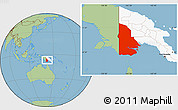 Savanna Style Location Map of Western, highlighted country