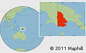 Savanna Style Location Map of Western