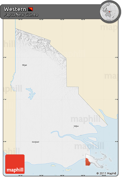 Classic Style Map of Western, single color outside