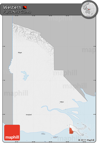 Gray Map of Western, single color outside