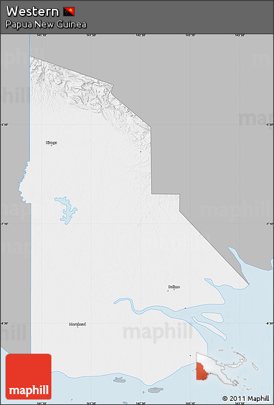 Gray Map of Western, single color outside