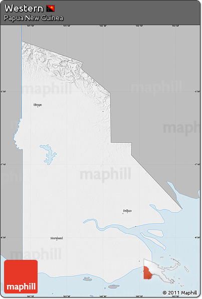 Gray Map of Western, single color outside