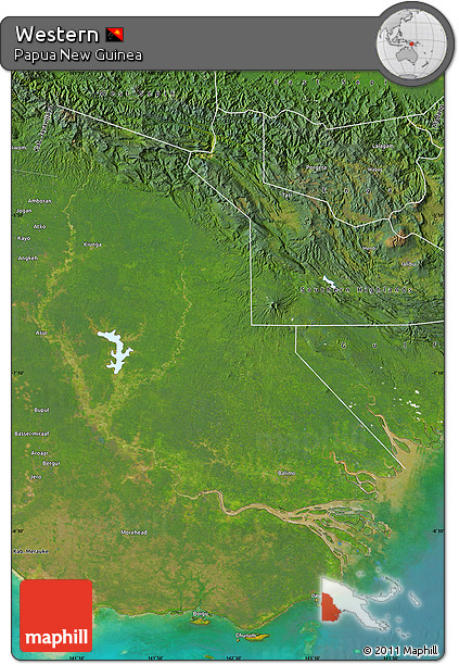 Satellite Map of Western