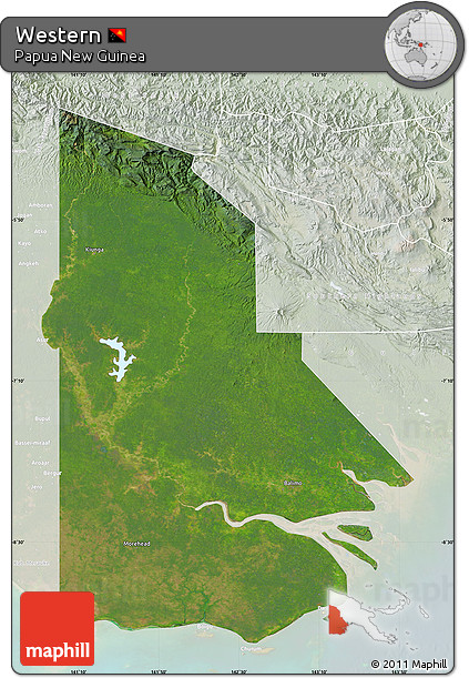 Satellite Map of Western, lighten