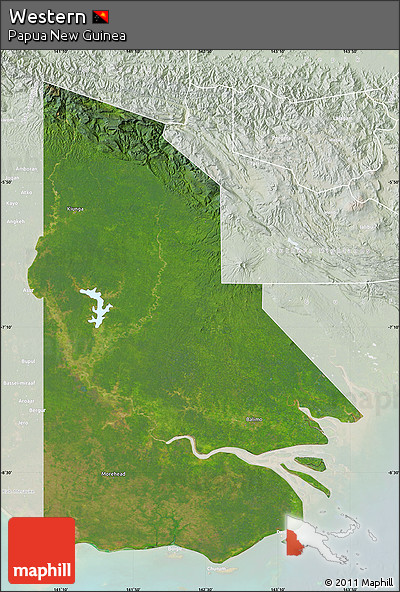 Satellite Map of Western, lighten