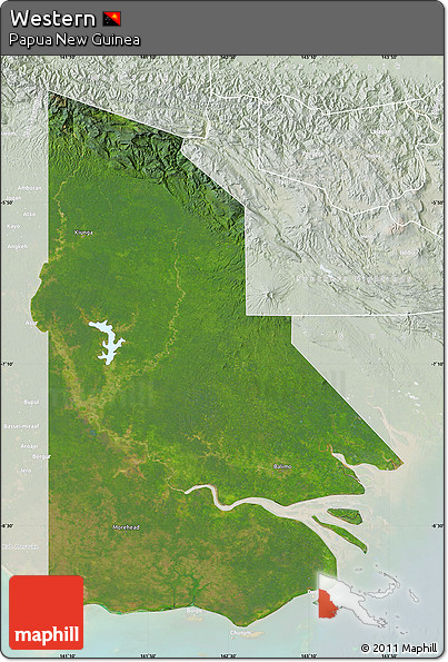 Satellite Map of Western, lighten