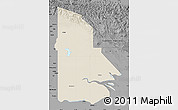Shaded Relief Map of Western, darken, desaturated