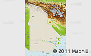 Shaded Relief Map of Western, physical outside