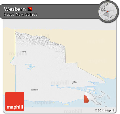 Classic Style Panoramic Map of Western, single color outside
