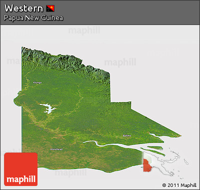 Satellite Panoramic Map of Western, cropped outside