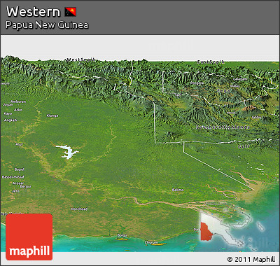 Satellite Panoramic Map of Western