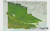 Satellite Panoramic Map of Western, lighten