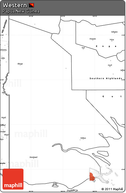 Blank Simple Map of Western