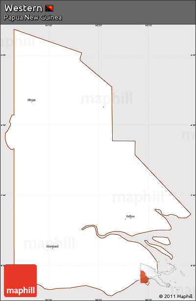 Classic Style Simple Map of Western, cropped outside
