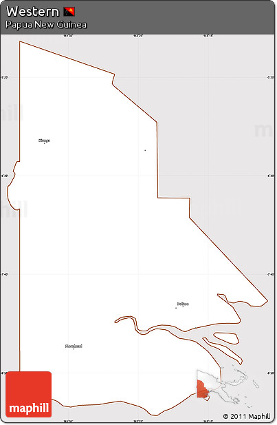 Classic Style Simple Map of Western, cropped outside