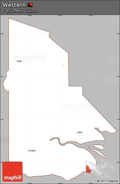 Gray Simple Map of Western, cropped outside